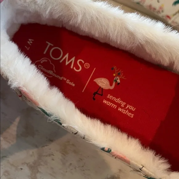 TOMS Alpargata Holiday Flamingo slip-on shoe NWT | size 7 - Picture 7 of 7